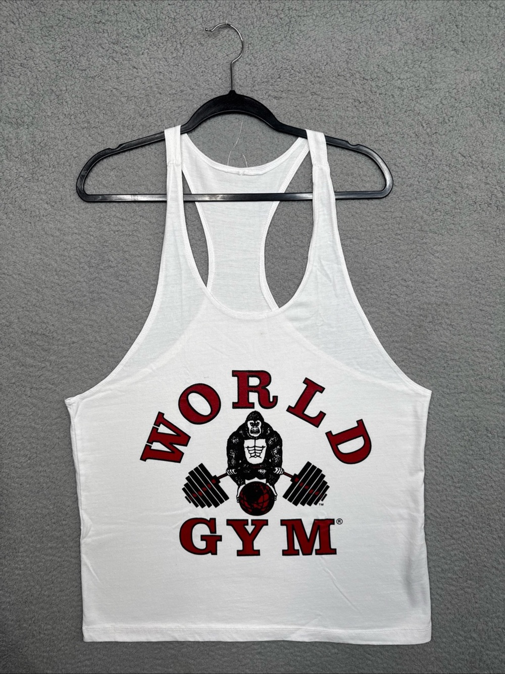 World Gym Gorilla Tank Top Retro Vtg Y2K Bodybuilding Workout Muscle Shirt XL